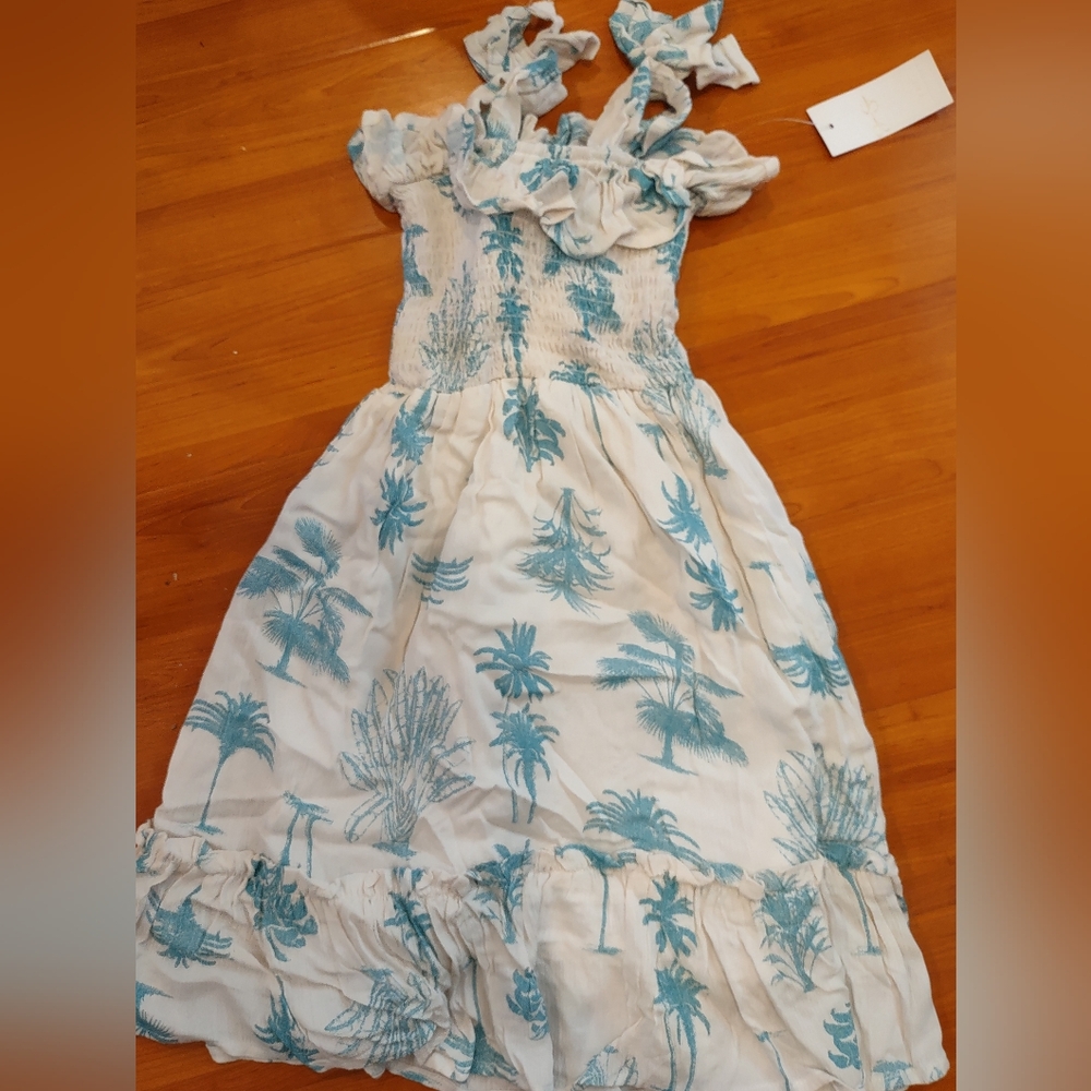 Palm tree summer  dress Vacation.\nBirthday barbecue Girls